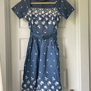 Vintage 1950s blue dress